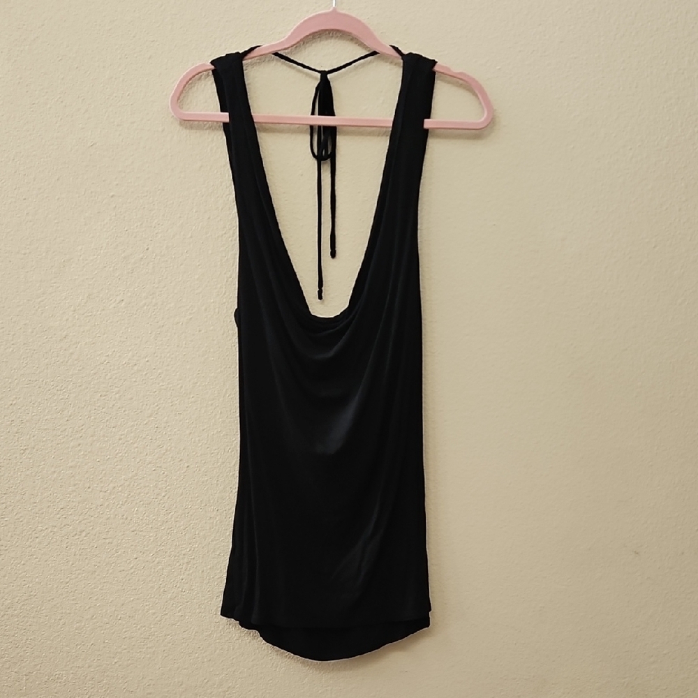 Black Sleeveless Halter Top